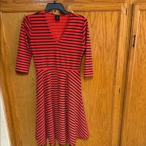 Agnes & Dora Red and Black Striped Top